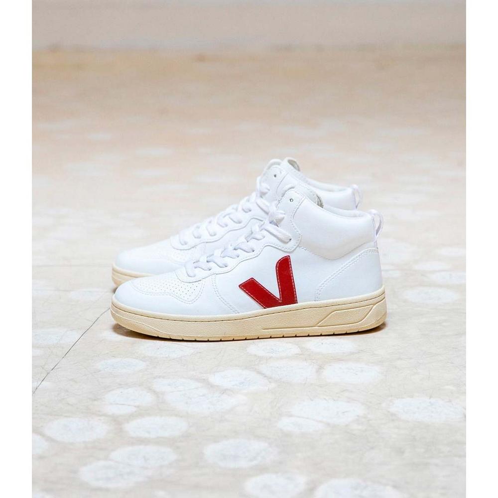 Veja V-15 CWL Men's High Tops White | NZ 119BEX